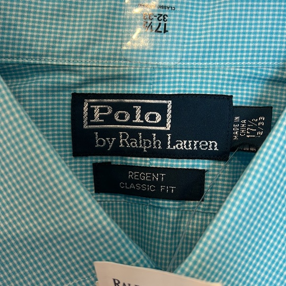 Polo by Ralph Lauren Men’s Button Down dress shirt Size 17 1/2 32/33 NWT - Picture 5 of 11